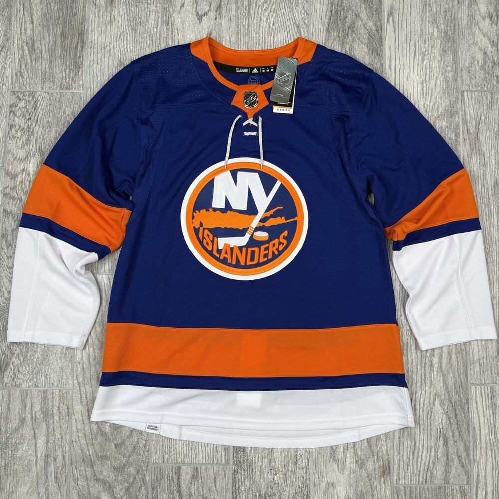 Adidas NHL New York Islanders Authentic Home Royal Hockey Jersey GT5618 Size 50